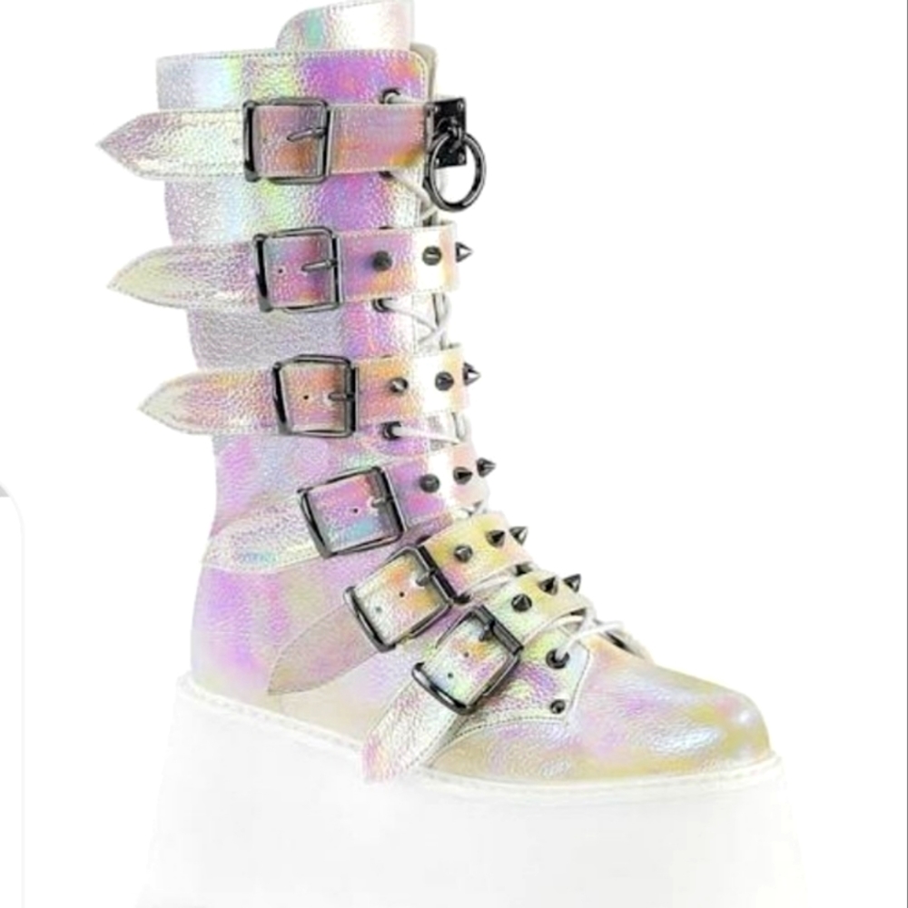 Platform combat boots
